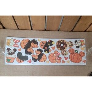 Fall Window Clings 2 Sheets, Autumn Pumpkin Doughnut Acorn Cupcake Stickers
